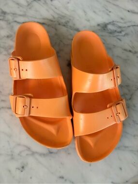 Birkenstock EVA sandals in Papaya